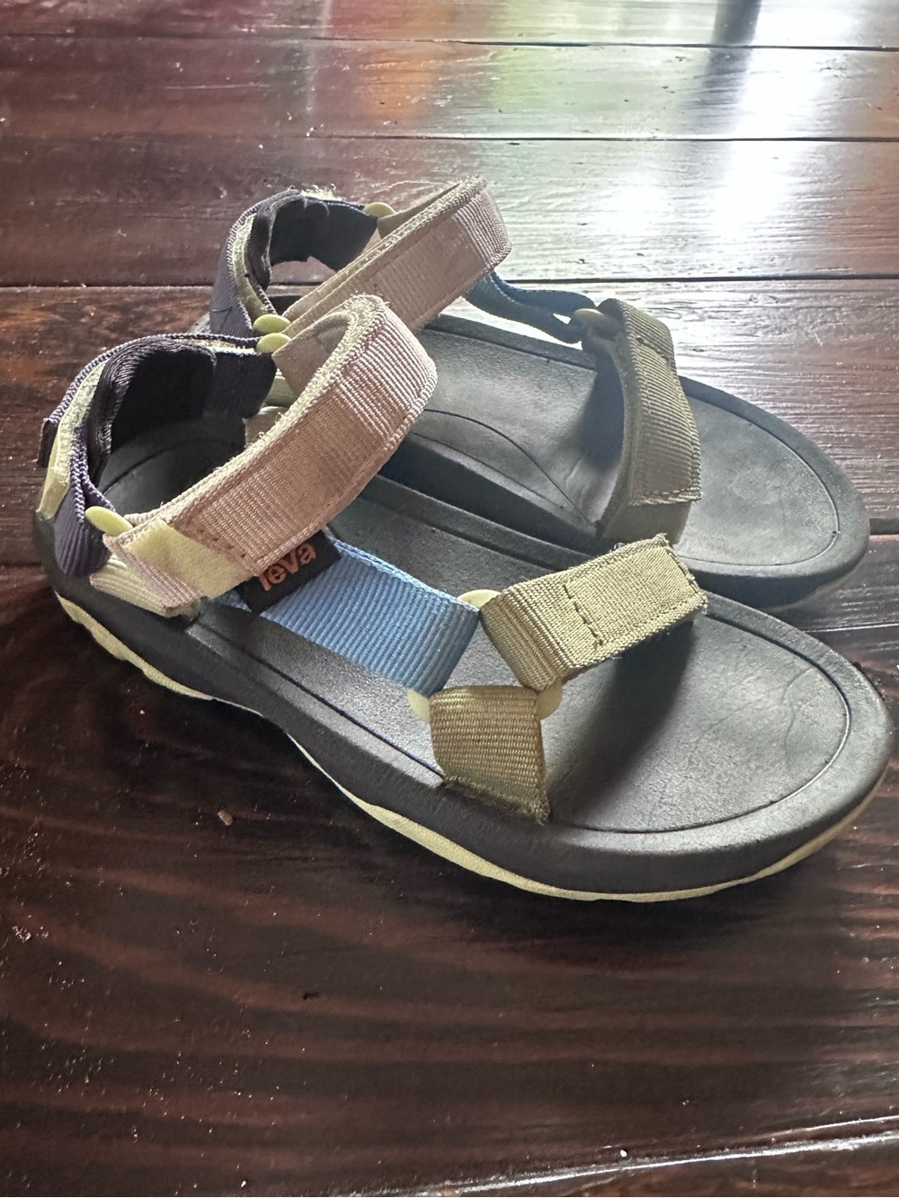 Teva Kids Brown, Tan, Blue & Green Adjustable Strap Sandals